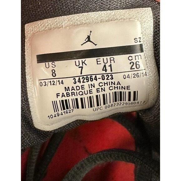 Nike Air Jordan True Flight Black Infrared 23 size 8 Air‎ Jordan - Picture 10 of 10